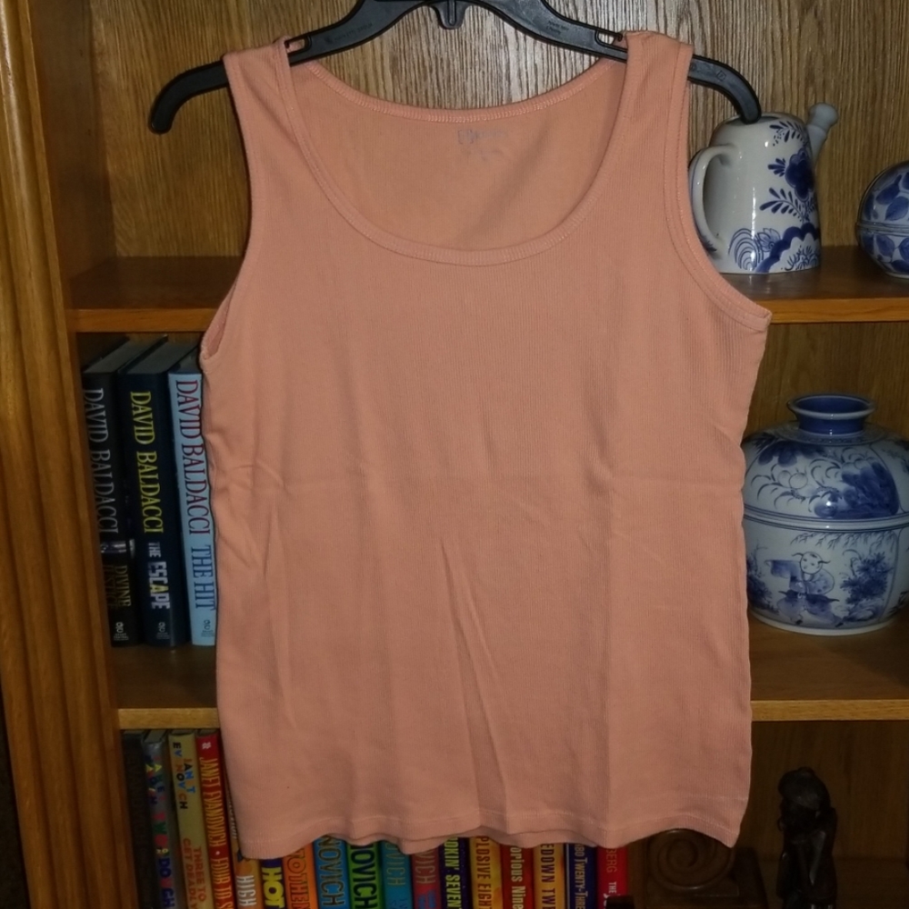 Relativity Peach Ribbed Tank Top